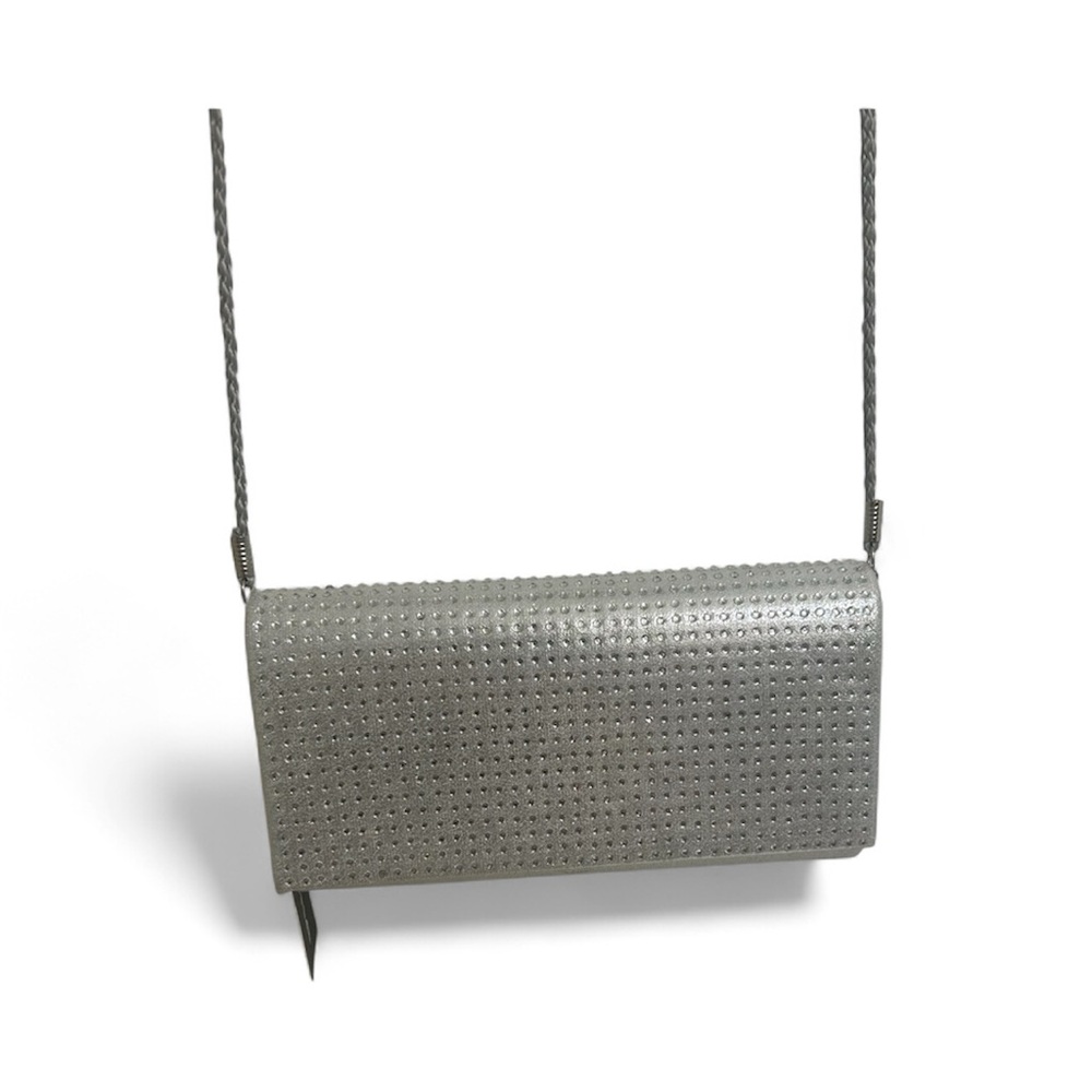 Nina Silver Sparkle Clutch